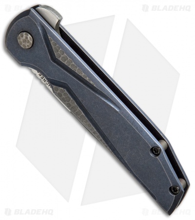 McNees Custom Ankylos Frame Lock Knife Blue Ti (3.375" Two Tone)