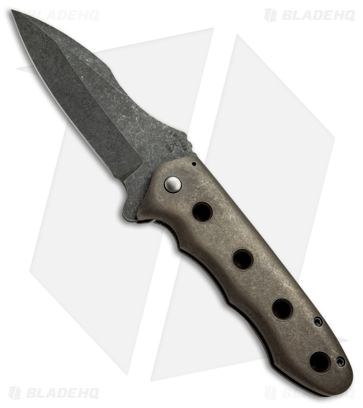 McNees Custom Skybolt Frame Lock Knife Ti (4" Black SW)