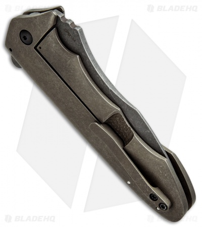 McNees Custom Skybolt Frame Lock Knife Ti (4" Black SW)
