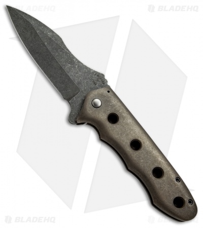 McNees Custom Skybolt Frame Lock Knife Ti (4" Black SW)