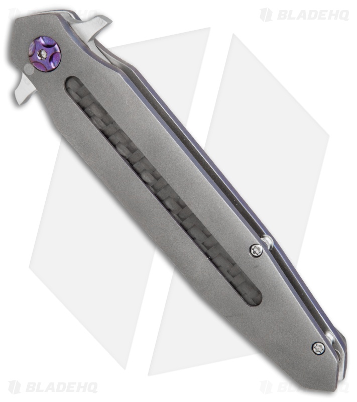 Merriken Knives B.A.D. Mod Stiletto Knife Ti/CF (3.875" Bead Blast)