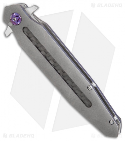 Merriken Knives B.A.D. Mod Stiletto Knife Ti/CF (3.875" Bead Blast)