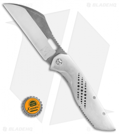 Merriken Knives Mavik Frame Lock Knife OP Titanium (4.5" Two-Tone Acid Wash)