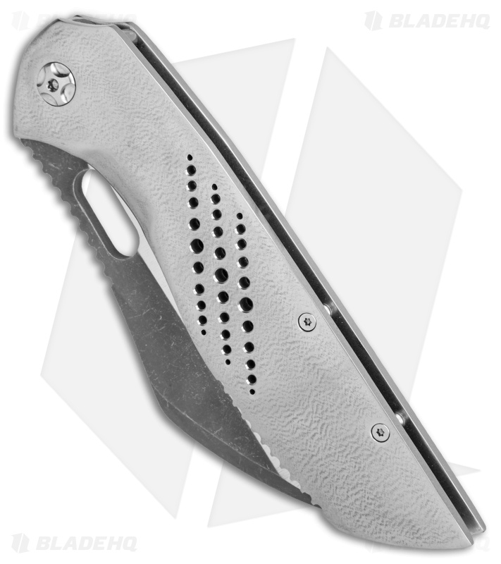 Merriken Knives Mavik Frame Lock Knife OP Titanium (4.5" Two-Tone Acid Wash)