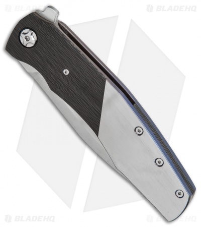 Merriken Knives Mutiny Flipper Knife Titanium/Blackwood CF (4" Satin)