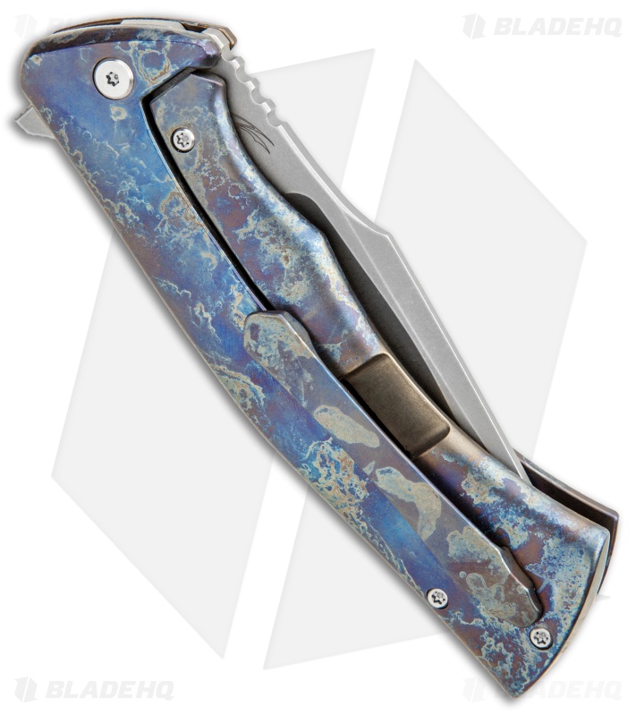 Zieba Knives / Jason Knight S5 "Southern Star" Knife Smoke Blue Ti (4" SW)