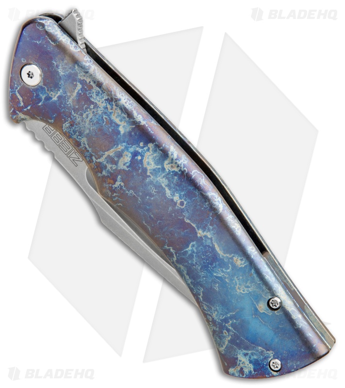 Zieba Knives / Jason Knight S5 "Southern Star" Knife Smoke Blue Ti (4" SW)