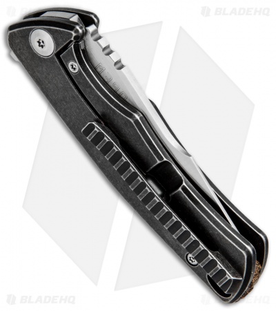 Zieba Knives S1 Mini Frame Lock Knife Black Ti (2.5" Satin M390)