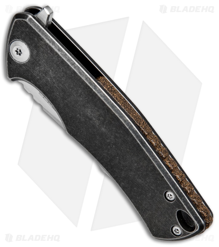 Zieba Knives S1 Mini Frame Lock Knife Black Ti (2.5" Satin M390)