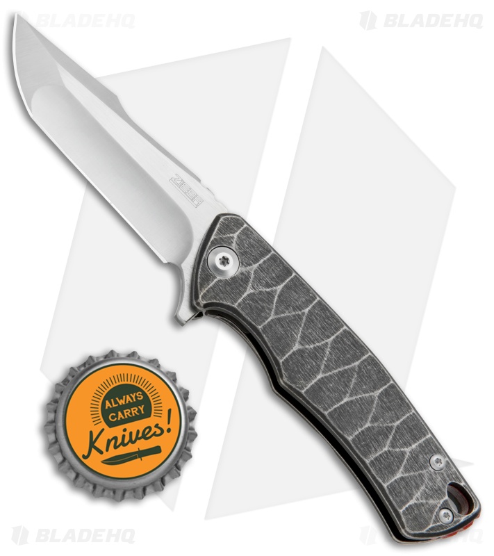Zieba Knives S1 Mini Frame Lock Knife Sculpted Ti (2.5" Satin M390