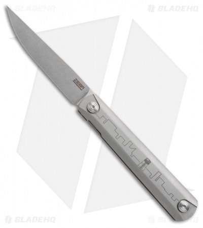 Zieba Knives G2 S.U.T.G. Frame Lock Knife Titanium (3.5" Stonewash)