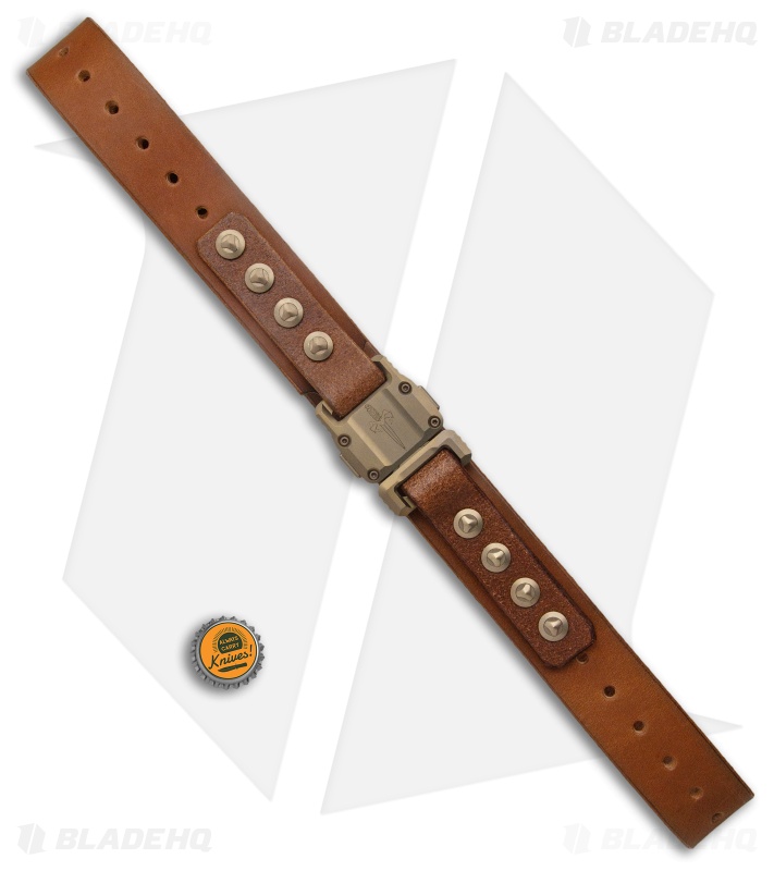 Microtech Marfione Custom Apis Brown Water Leather Buffalo Bronze Ti