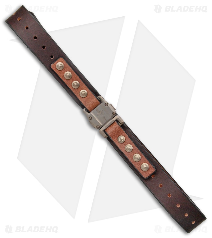 Microtech Marfione Custom Apis Dark Brown Water Buffalo Leather Bronze Ti