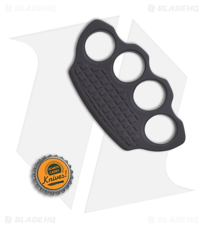 Microtech Marfione Hand Tank Four-Finger Knuckle Paperweight Ano Alloy (Black)