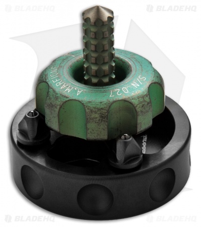 Marfione Custom Spin Top & Spin Plate - Antique Green Titanium 