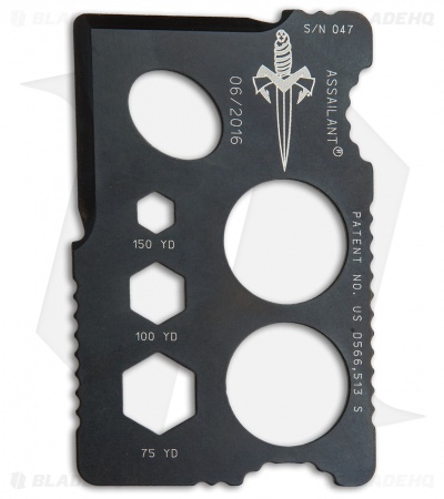Marfione Custom Assailant Credit Card Knife Black SW Titanium & Bi-Fold Wallet 