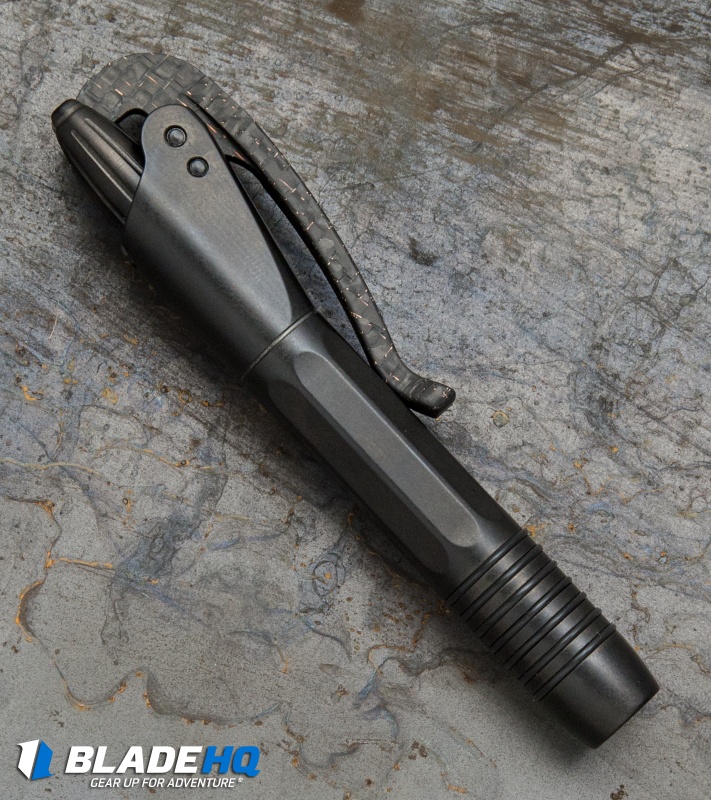 Microtech Marfione Custom Siphon Pen Black DLC Titanium + LSCF Lever