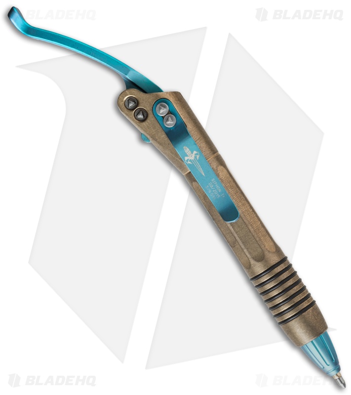 Marfione Custom Microtech Siphon II Bronzed Aluminum Pen + Titanium #1