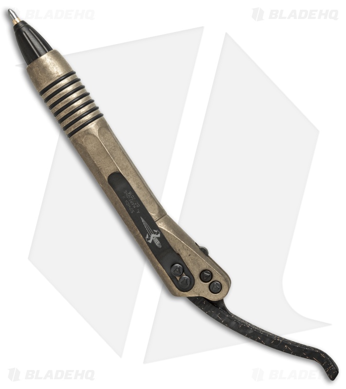 Marfione Custom Microtech Siphon II Bronzed Aluminum Pen + LSCF Lever