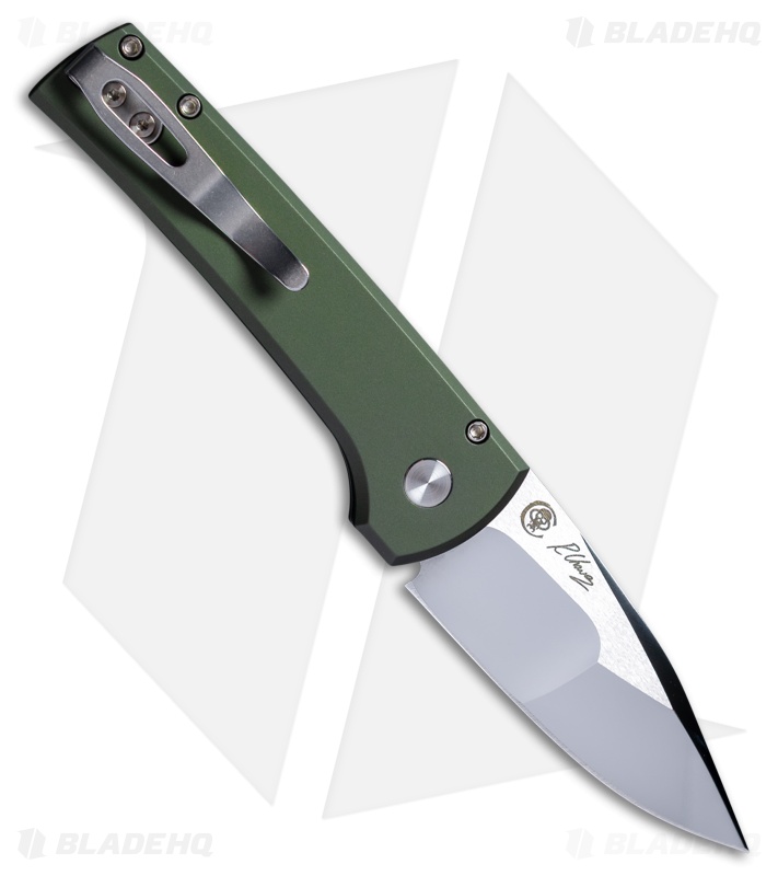 Pro-Tech Chavez Scapegoat Compact Automatic Knife Green (3.2" Mike Irie Mirror)