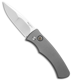 Pro-Tech Custom Duke Automatic Knife Blast/Tumbled Steel (2.7&quot; Two-Tone) | 230703