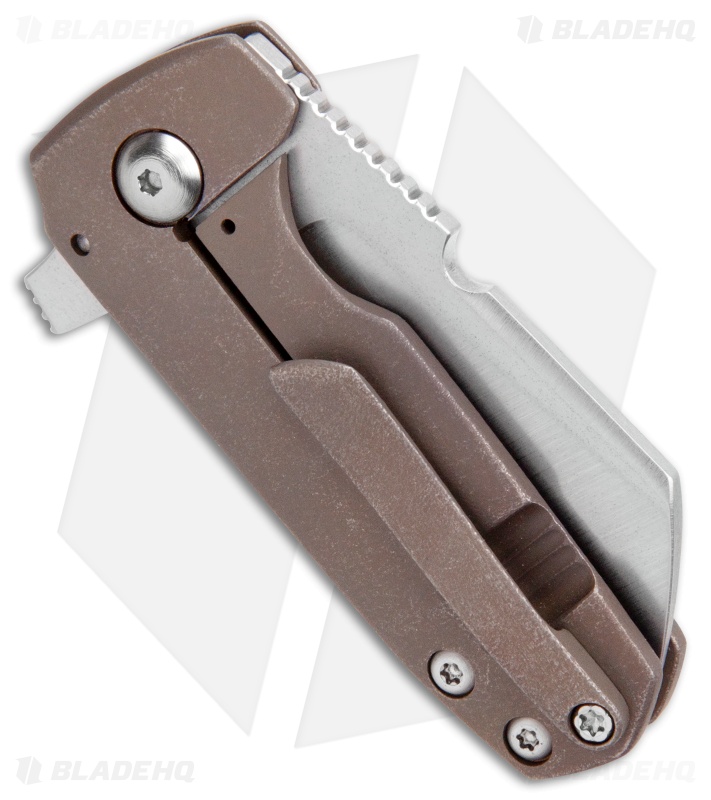 Morrish Made Knives Micro Soyuz #6 Custom Frame Lock Knife Ti (3" Stonewash) 