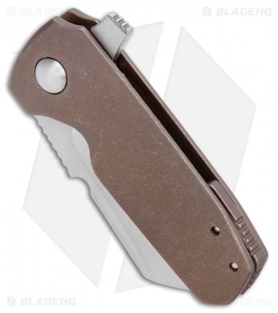 Morrish Made Knives Micro Soyuz #6 Custom Frame Lock Knife Ti (3" Stonewash) 