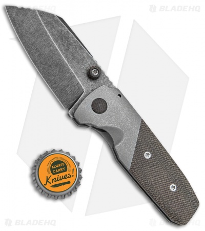 Morrish Made Knives Sputnik Custom Frame Lock Knife Ti/Micarta (3" Acid SW)