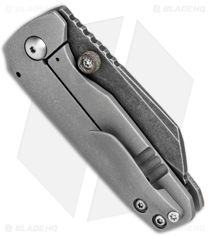 Morrish Made Knives Sputnik Custom Frame Lock Knife Ti/Micarta (3" Acid SW)