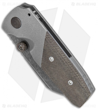 Morrish Made Knives Sputnik Custom Frame Lock Knife Ti/Micarta (3" Acid SW)