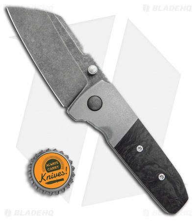 Morrish Made Knives Sputnik #7 Custom Frame Lock Knife Ti/CF (3" Acid SW) 