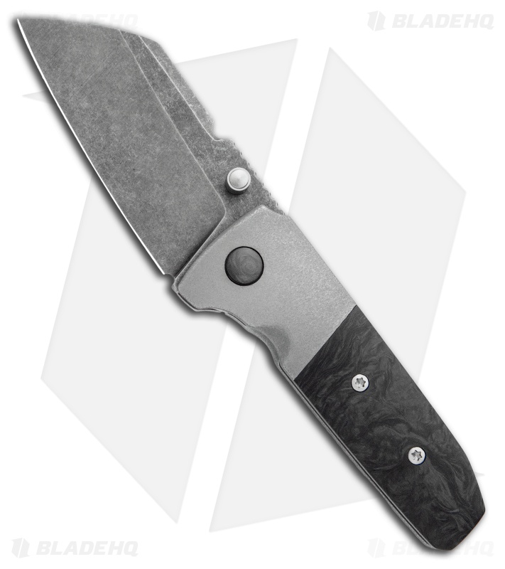 Morrish Made Knives Sputnik #7 Custom Frame Lock Knife Ti/CF (3" Acid SW) 