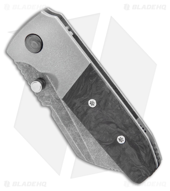 Morrish Made Knives Sputnik #7 Custom Frame Lock Knife Ti/CF (3" Acid SW) 