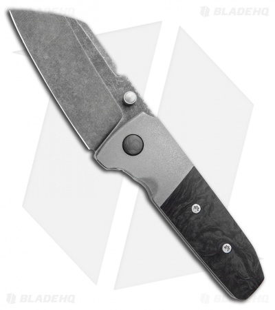 Morrish Made Knives Sputnik #7 Custom Frame Lock Knife Ti/CF (3" Acid SW) 