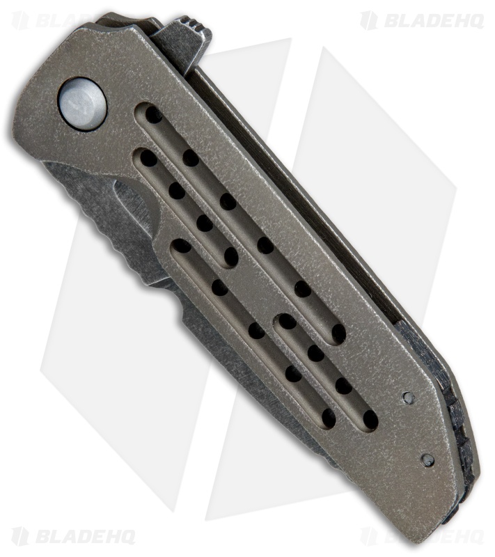 Morrish Made Knives Vanguard Custom Frame Lock Knife Bronze Ti (3.5" Acid SW)
