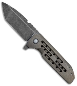 Morrish Made Knives Vanguard Custom Frame Lock Knife Bronze Ti (3.5" Acid SW)