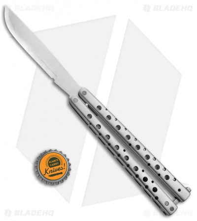 Nathan Dewey Custom Deviant Balisong Knife w/ Flamed Clip (4.25" Narrow Scandi)