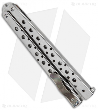 Nathan Dewey Custom Deviant Balisong Knife w/ Flamed Clip (4.25" Narrow Scandi)