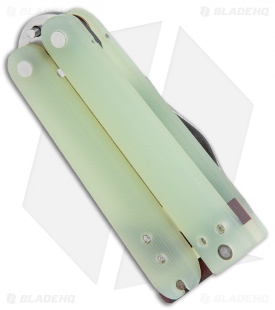 Nathan Dewey Custom Gremlin Balisong Wharncliffe Knife Jade G-10 (1.8" Hollow)