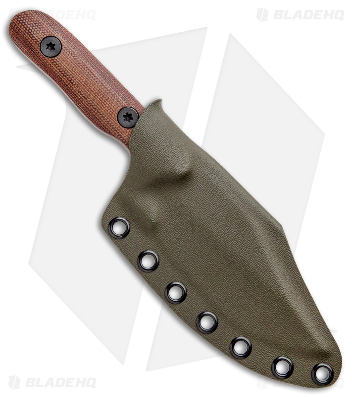 Nova Blades Large Bowie Custom Fixed Blade Knife Natural Micarta (3.8" Acid SW)