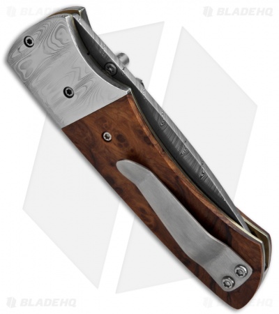 O'Hare Knives Orion Liner Lock Knife Ironwood (3.25" Damasteel)
