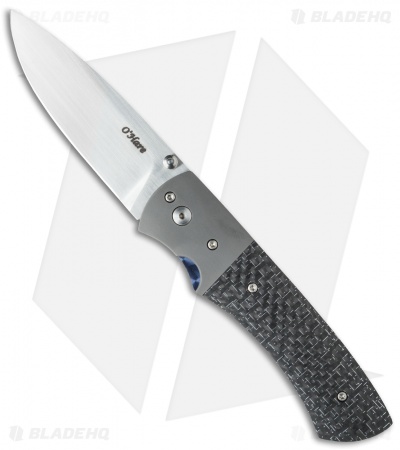 O'Hare Knives Orion Liner Lock Knife Silver LSCF (3.25" Satin)