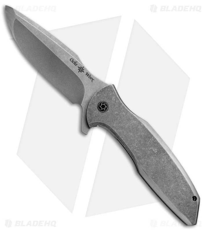 Ochs Worx Custom Confluence Flipper Knife Ti (3.5" Stonewash) 
