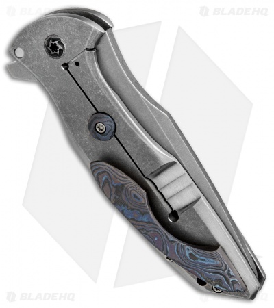 Ochs Worx Custom Confluence Flipper Knife Ti (3.5" Stonewash) 