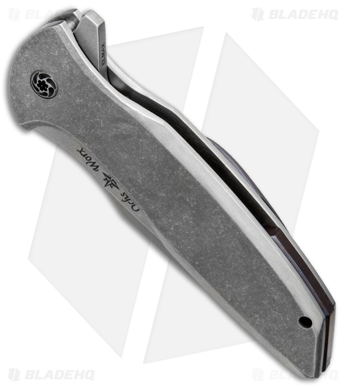 Ochs Worx Custom Confluence Flipper Knife Ti (3.5" Stonewash) 