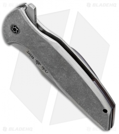 Ochs Worx Custom Confluence Flipper Knife Ti (3.5" Stonewash) 