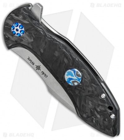 Ochs Worx Custom Terrestrial Flipper Knife Marble CF (3.25" Stonewash)