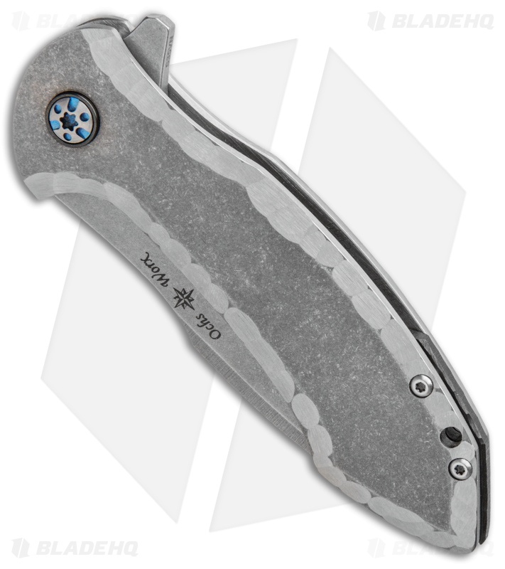 Ochs Worx Custom Terrestrial Flipper Knife Titanium (3.25" Stonewash)
