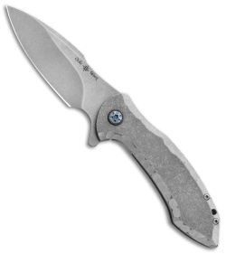 Ochs Worx Custom Terrestrial Flipper Knife Titanium (3.25" Stonewash)