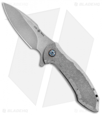 Ochs Worx Custom Terrestrial Flipper Knife Titanium (3.25" Stonewash)